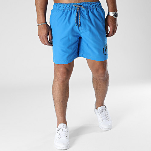 Short De Bain Logo Bleu Noir