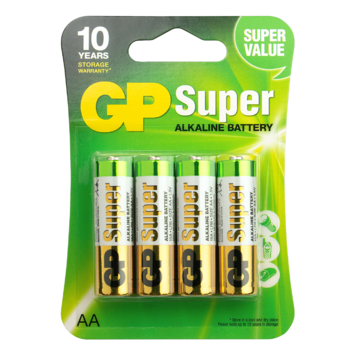 GP AA Batterij alkaline super 1.5V 4 stuks