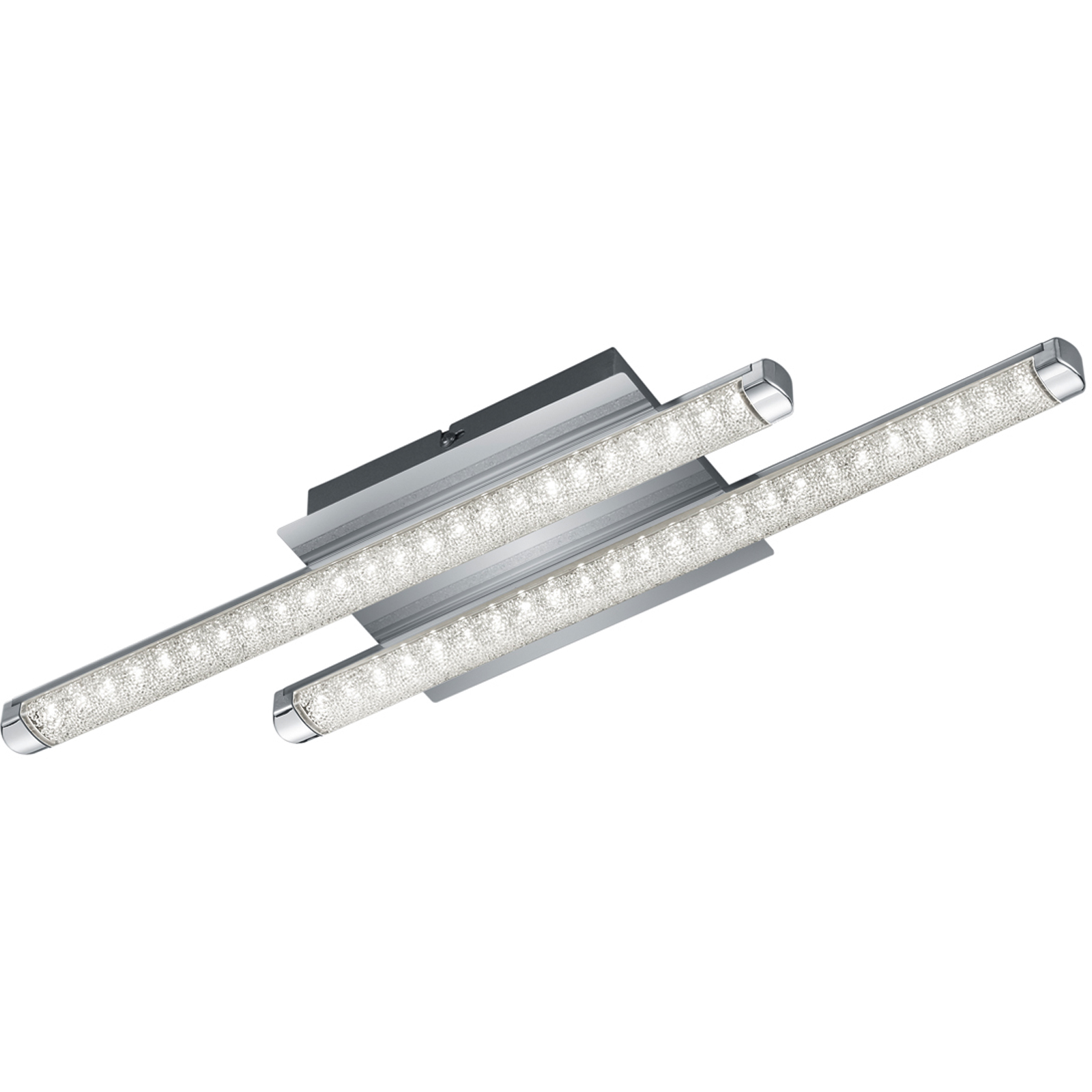 LED-Deckenleuchte - chromfarben - 2-flammig