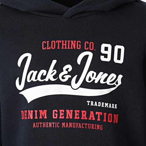 Sweat Capuche Enfant Logo Bleu Marine