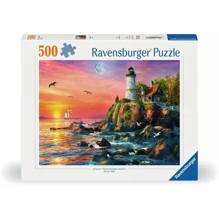 Ravensburger Puzzle - Leuchtturm am Abend, 500 Teile