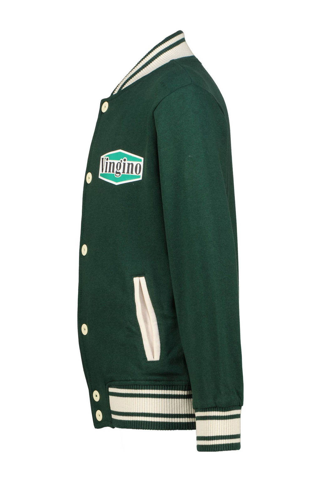 Vingino sweatvest Otral met logo donkergroen