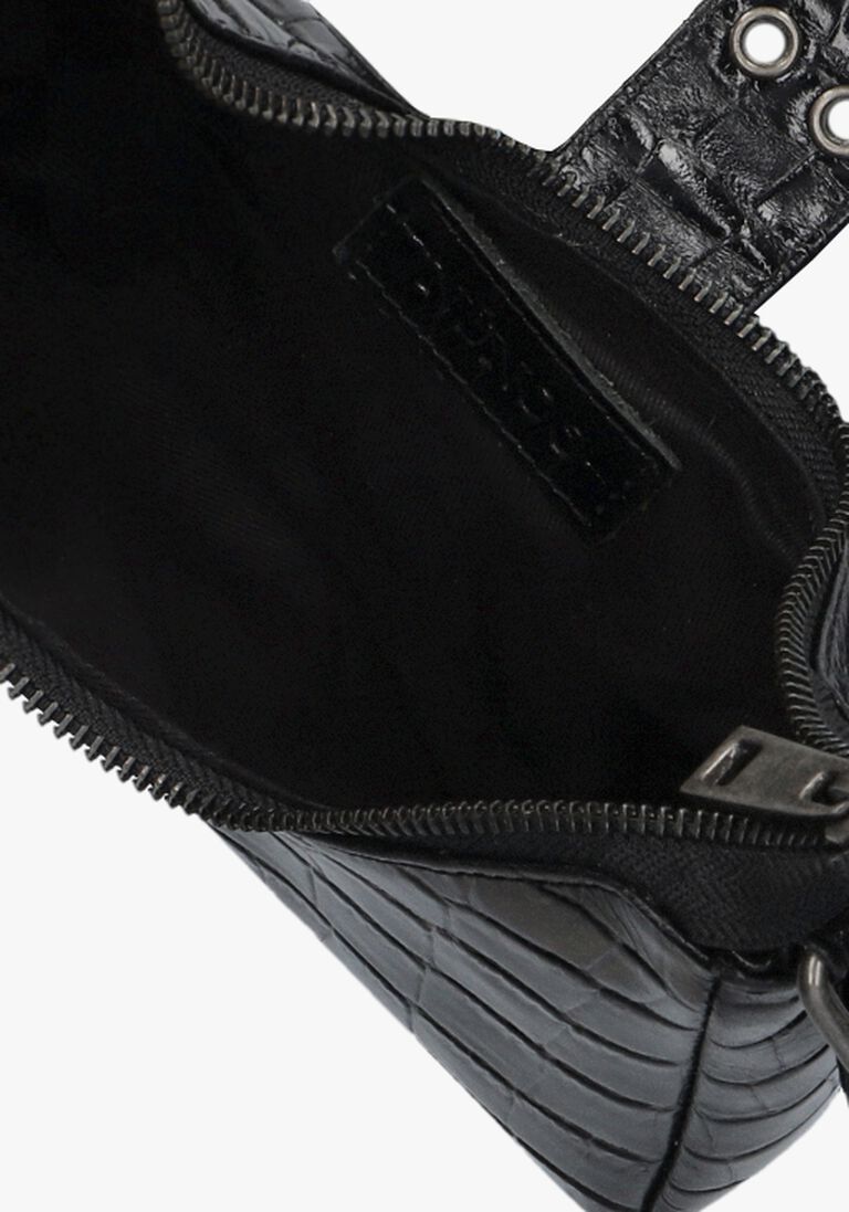N\u00DANOO zwarte n&uacute;noo schoudertas palma buckle texas
