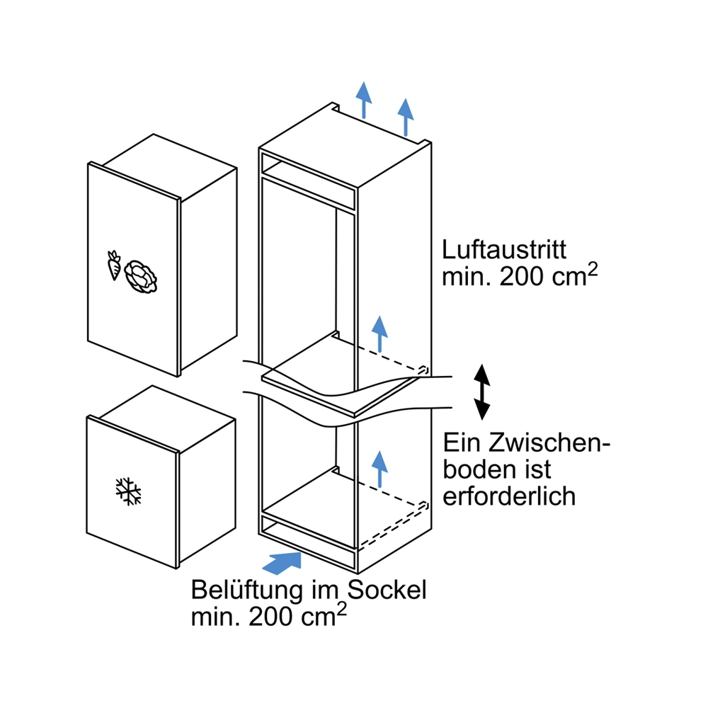 Siemens GI11VADE0 Einbau-Gefrierschrank 72 Liter