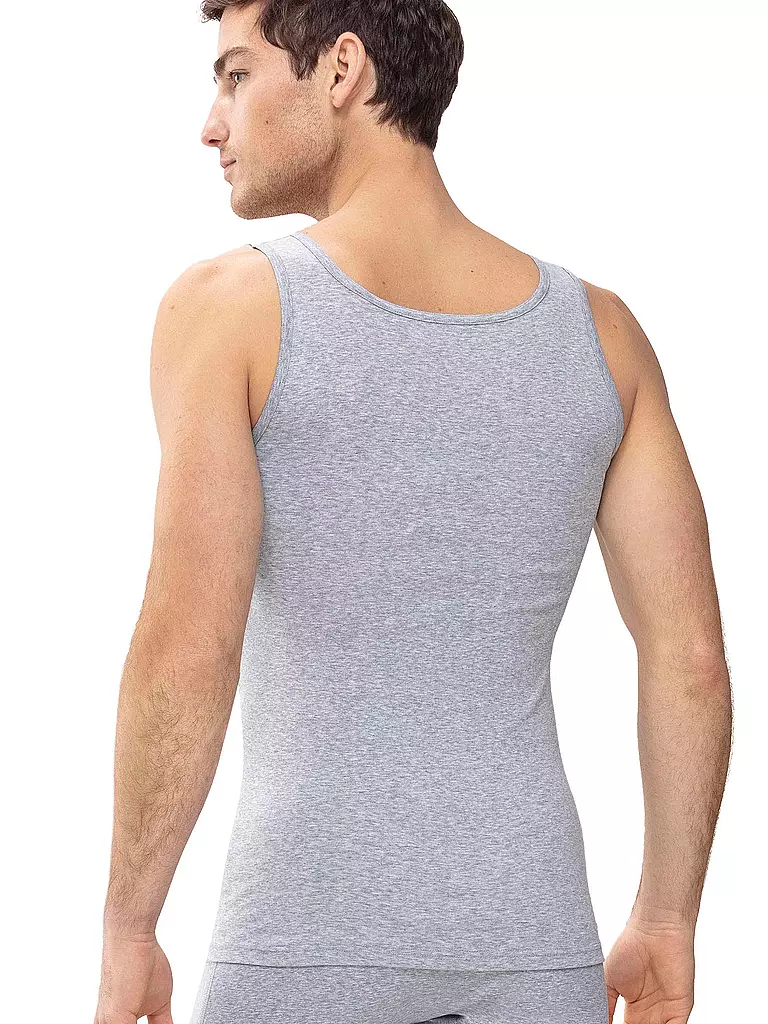 MEY Athletic Shirt Casual Cotton Light Grey Melange grau