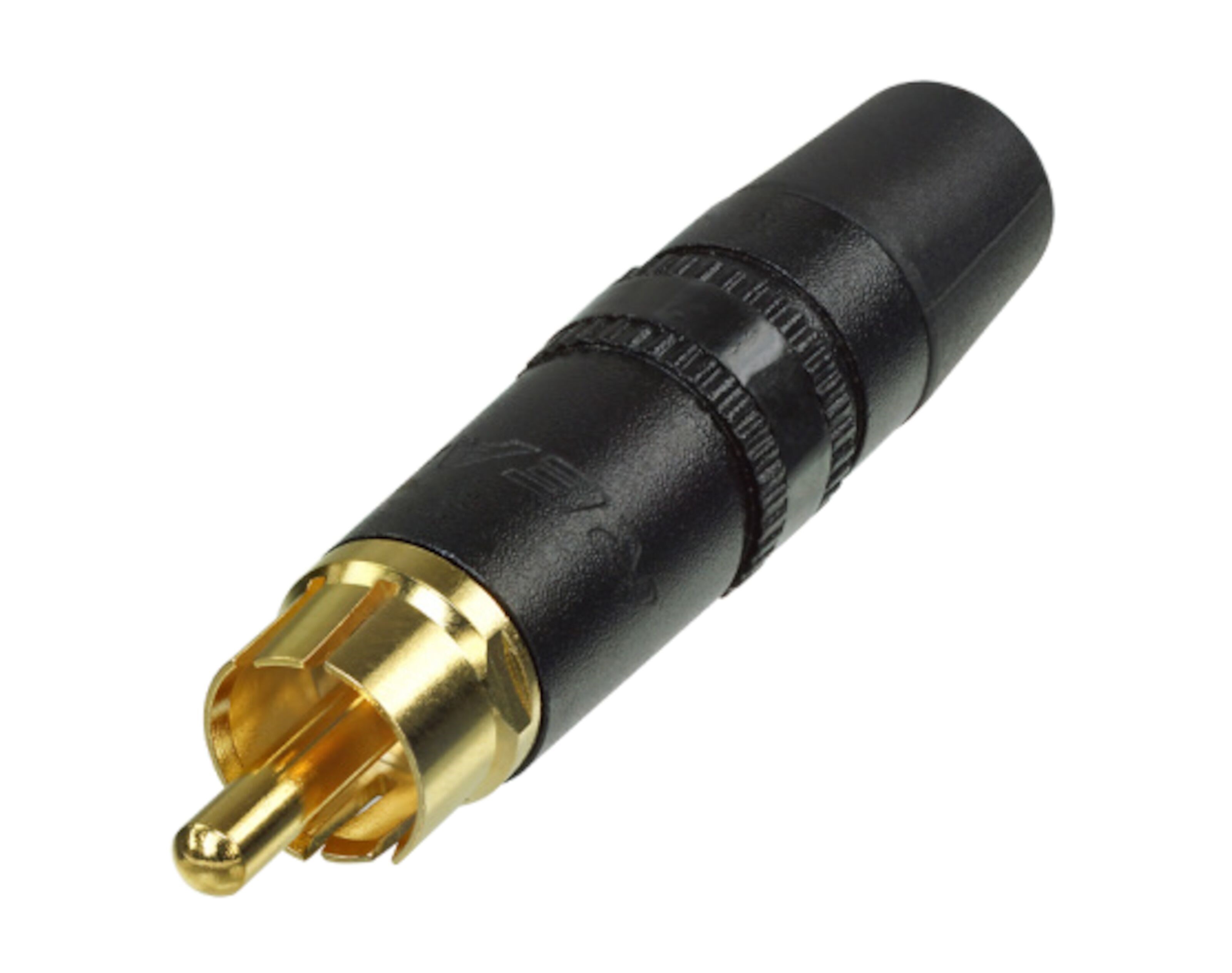 Neutrik Rean RCA-hannkontakt i metall Svart