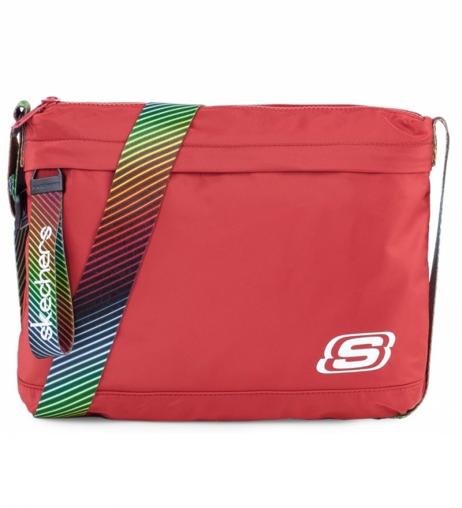Bolsa de ombro unissex pequena Skechers S897 vermelha - 26 x 33 x 5,5 cm -