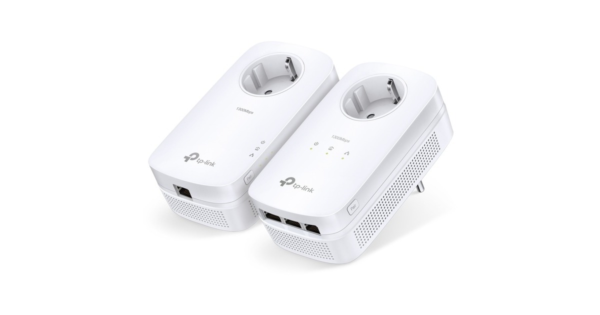 TP-LinkTL-PA8033P KIT AV1300 3-poorts Gigabit Passthrough Powerline Starterskit  (Wit)