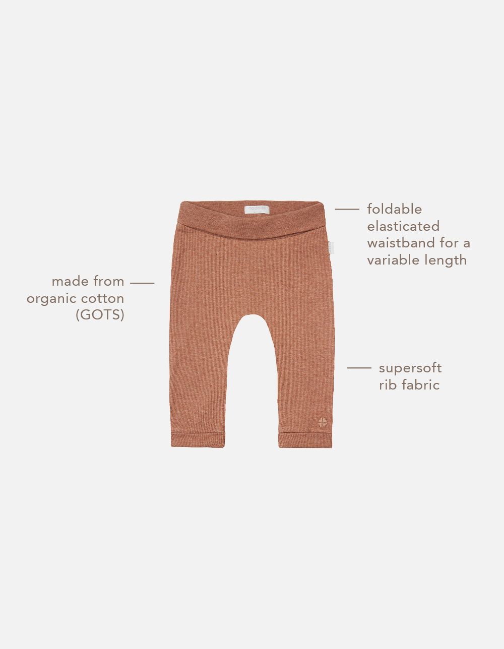 Noppies Newborn Joggingbroek Naura - Cafe Au Lait Melange