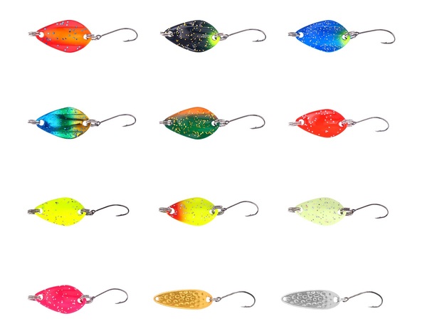 Fish4all Boîte de cuillères à truite 1.2g-2.5g (12pcs)