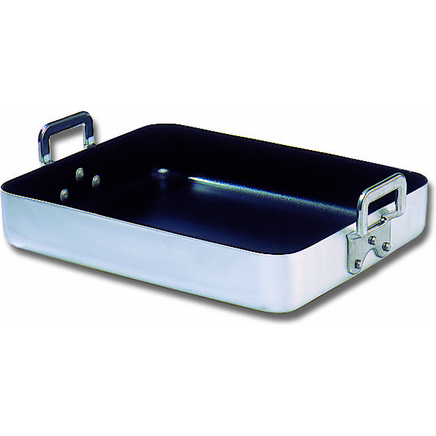 Plat à rôtir aluminium anti-adhérent avec anses L 40 x l 32 cm