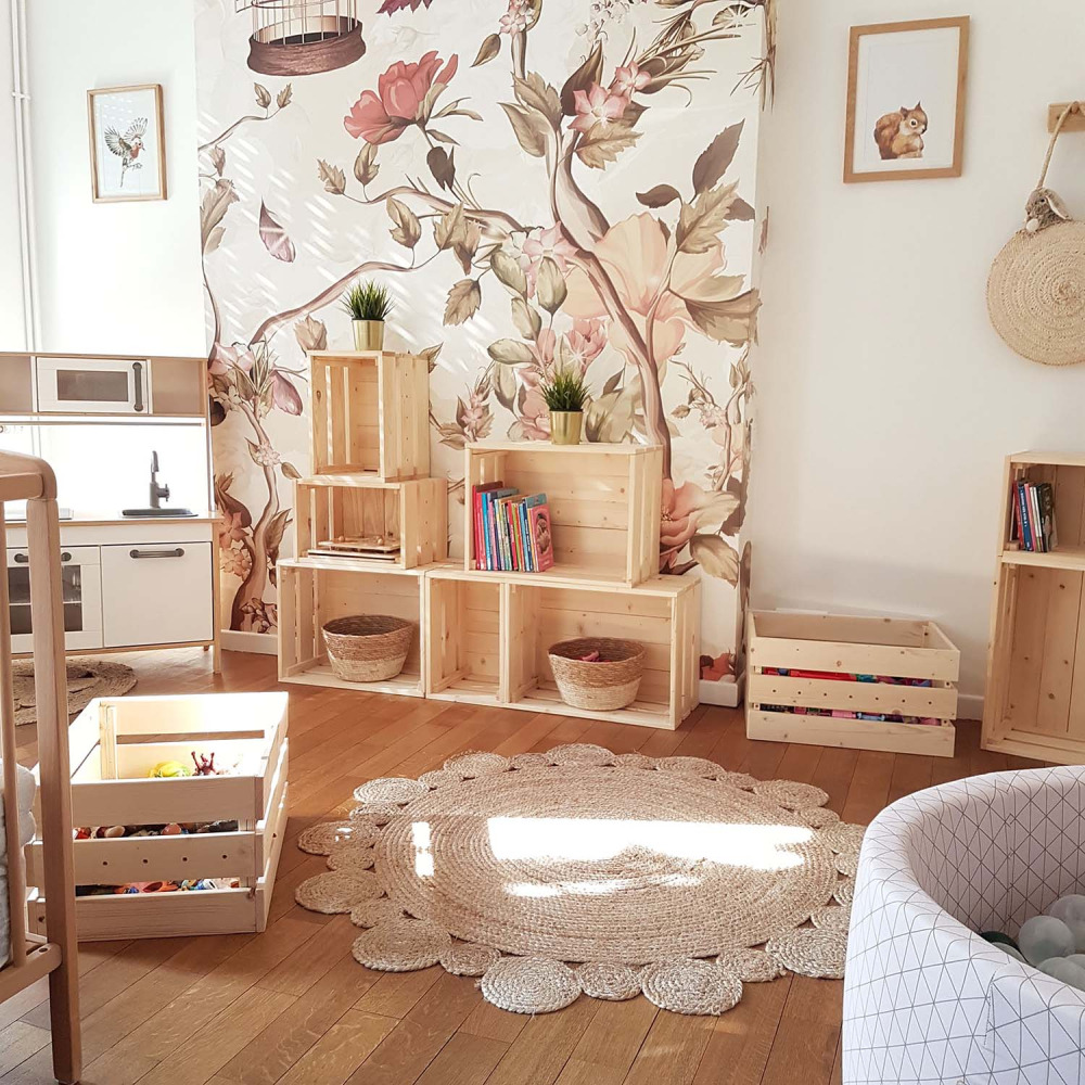 Caisse en pin massif modulable home box petite