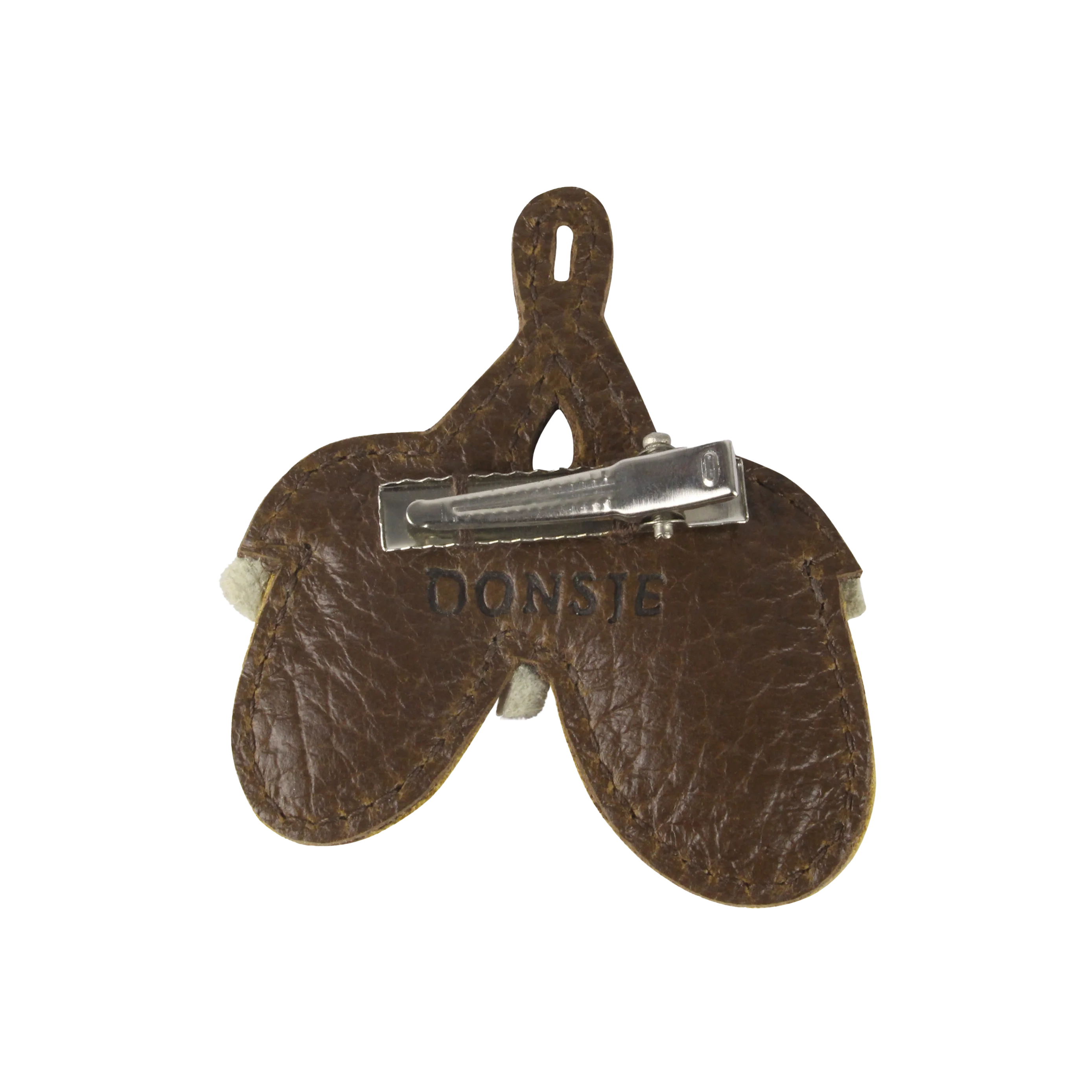 Wonda Hairclip | Acorn | Brown Grain Leather