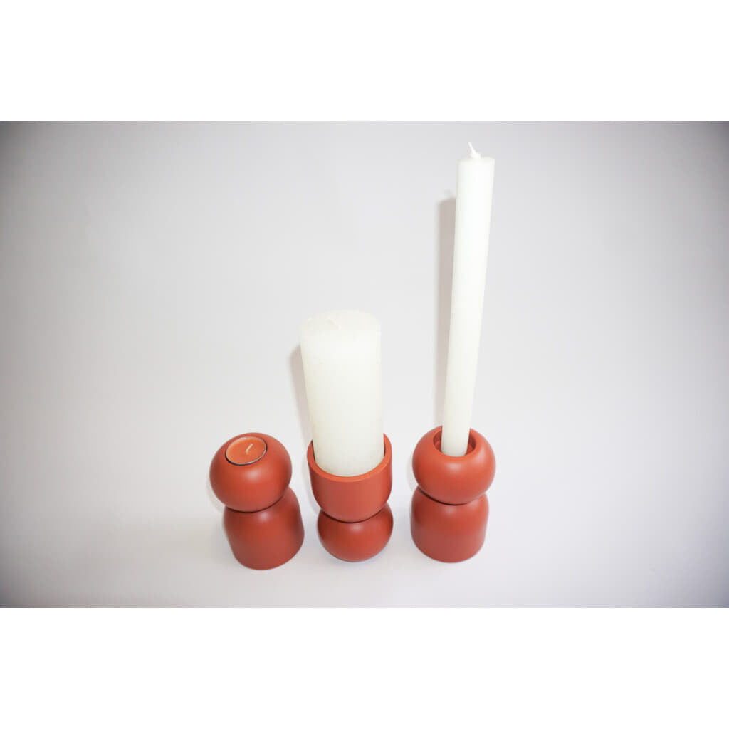 LEMON LILY Candleholder 3-in-1 low - Terra