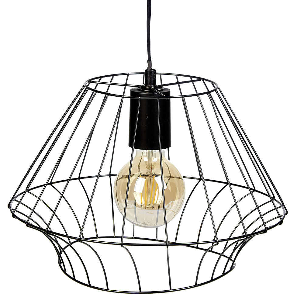Luminaire à suspension filaire métal noir
