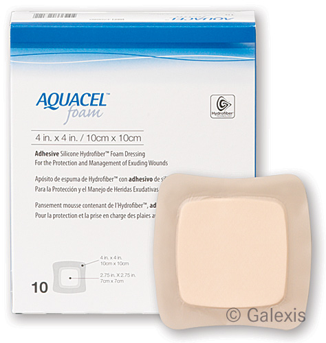 AQUACEL Schaumverband adhäsiv 17.5x17.5cm 10 Stk