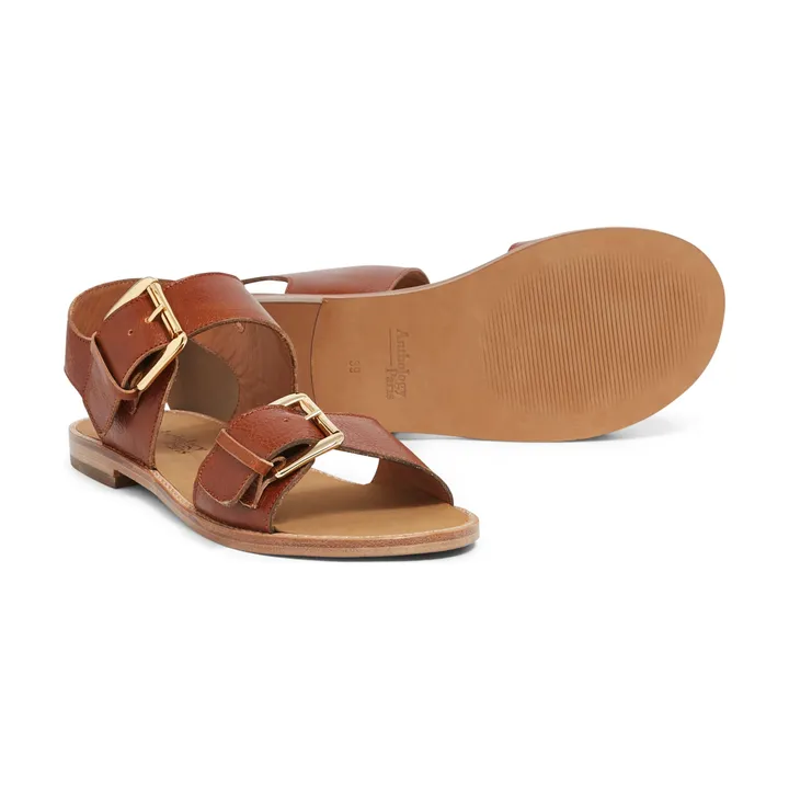 Anthology Paris Sandales Beaulieu Cuir | Caramel