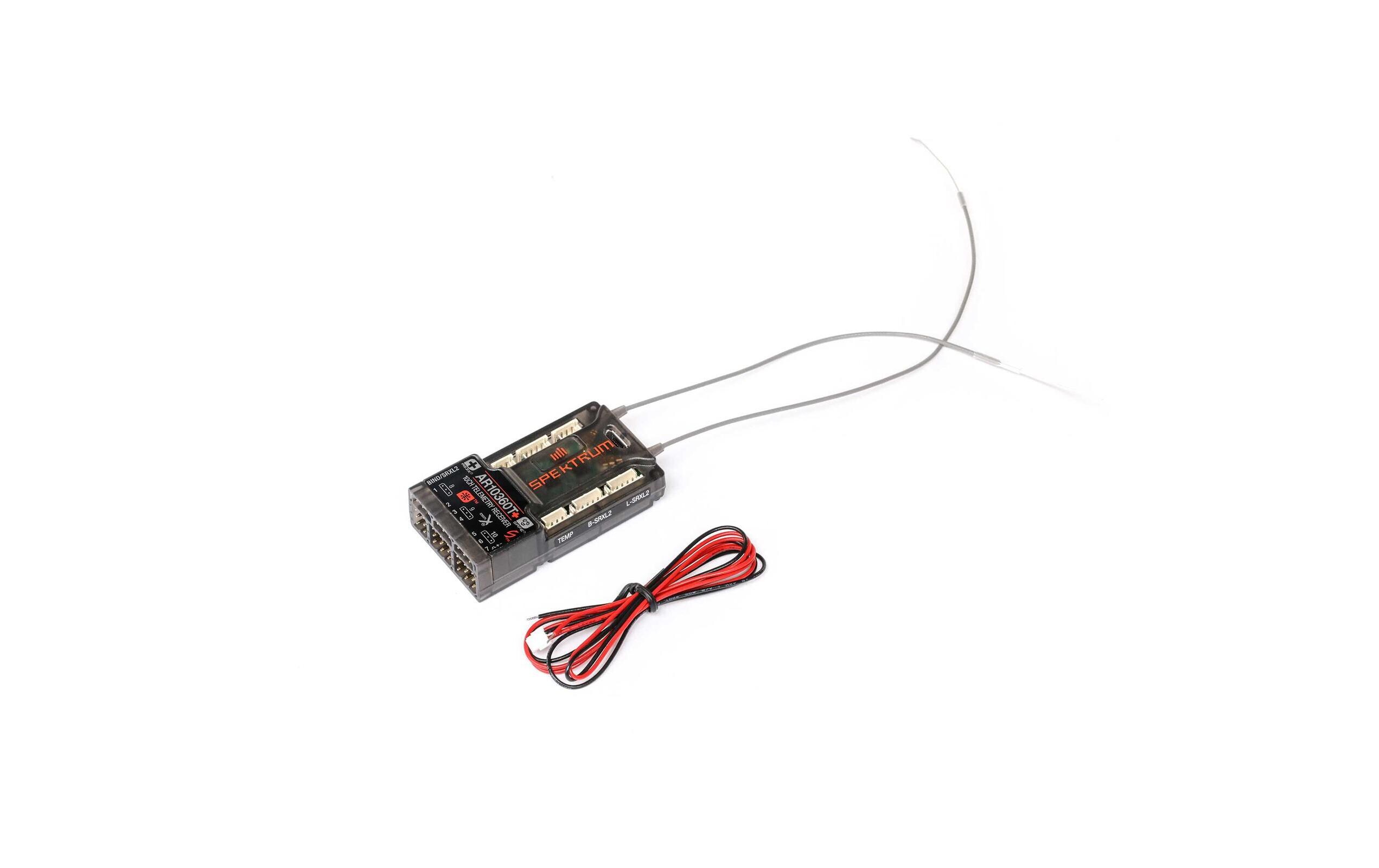 Empfänger AR10360T+ 10 Kanal DSMX<br>10-Kanal AS3X+ & SAFE Telemetrie Empfänger