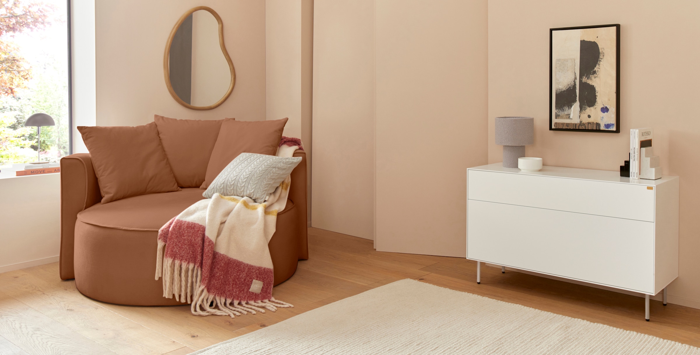 LeGer Home by Lena Gercke XXL-Sessel »Isalie, Lesesessel, Loveseat, inklusive Zierkissen« extra grosse Sitzfläche, optional mit Hocker, Cord, Samt, Bouclé