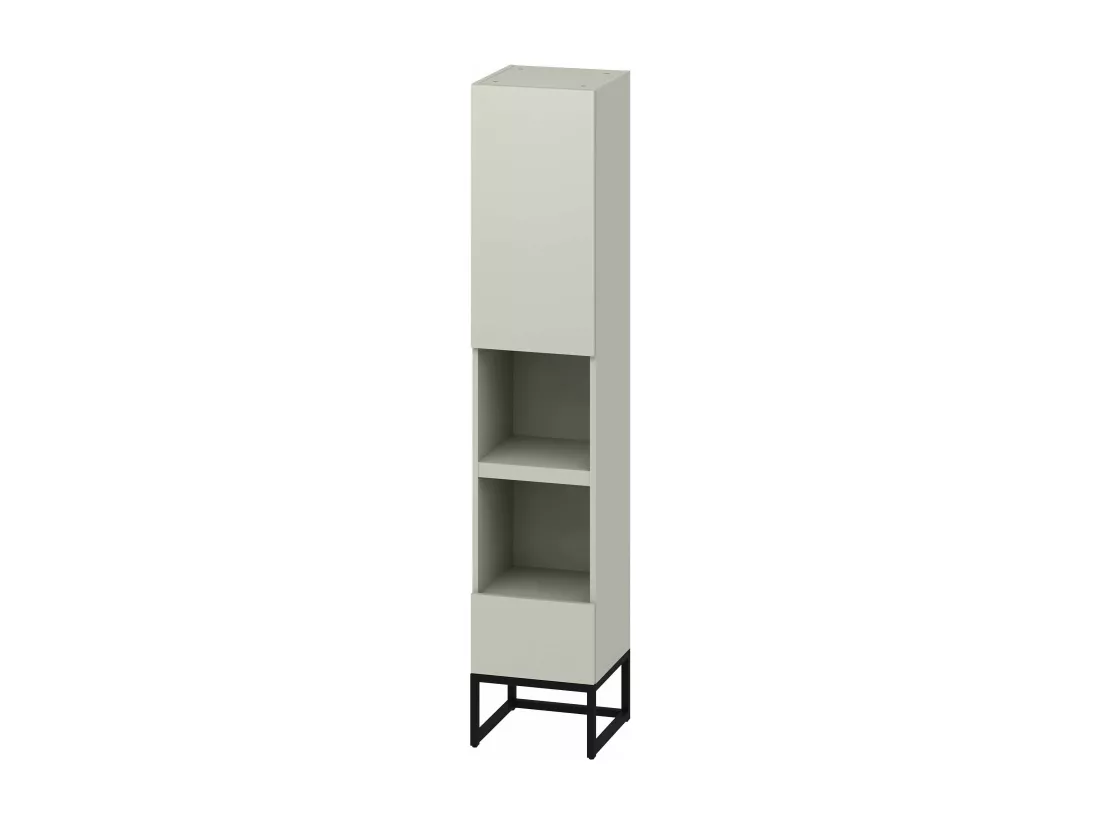 Colonne de salle de bain SPA 1 porte 1 tiroir 180x35x35 cm blanc T-BATH