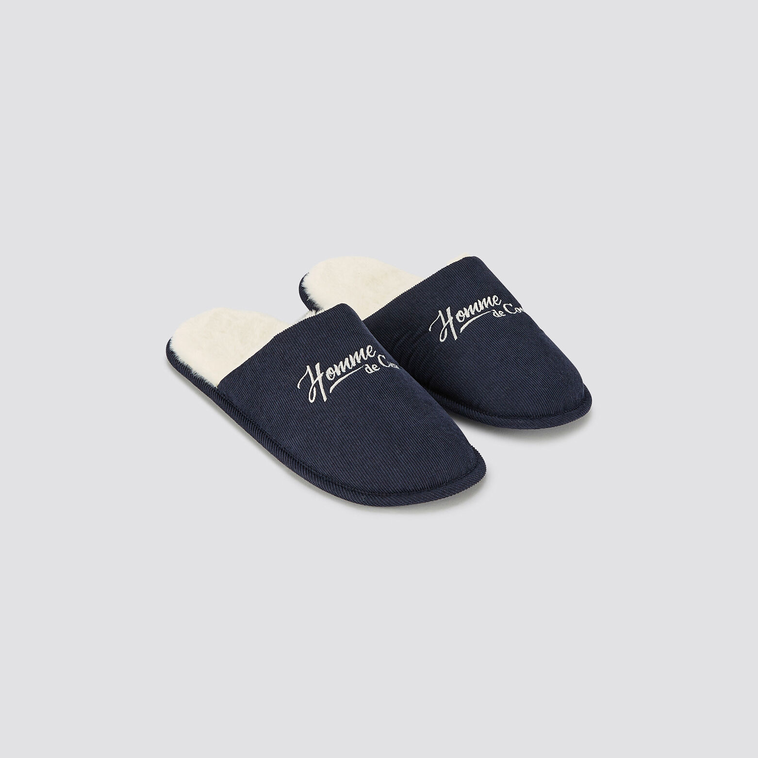 Chaussons à message Bleu foncé