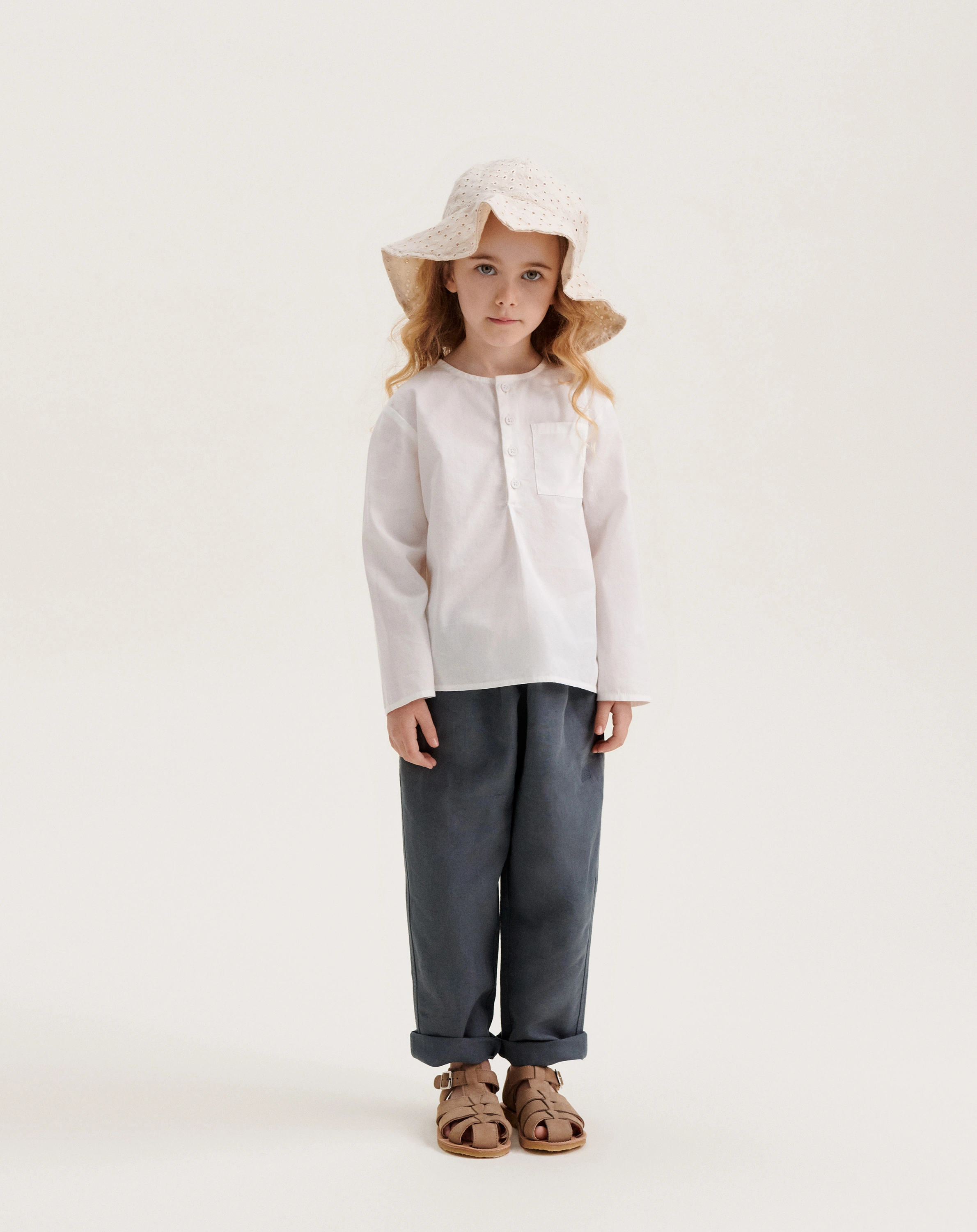 Hose ORLANDO mit Leinen in whale blue
