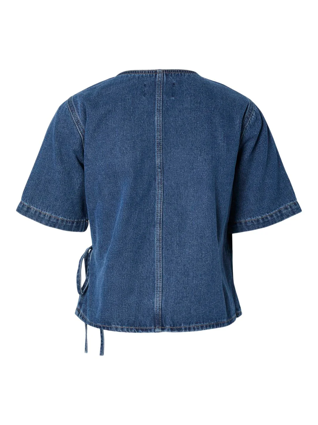 Pieces Pcfibbo Ss Denim Top Pwp