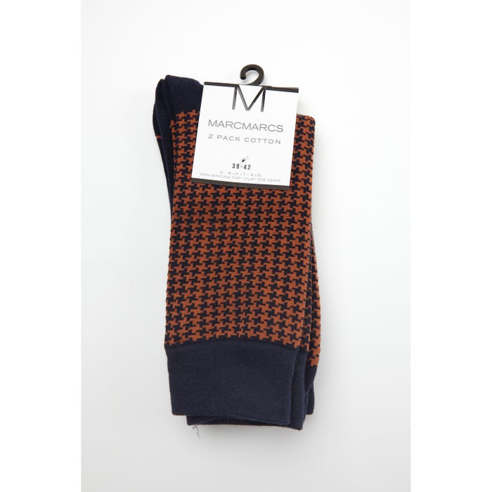 Marcmarcs-2-pack sokken houndstooth Anton - MarcMarcs