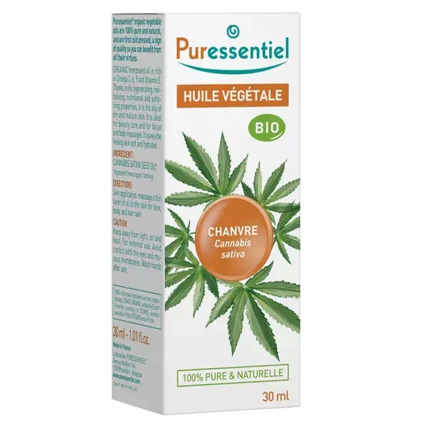 Óleo Vegetal de Cânhamo Orgânico Puressentiel 50ml