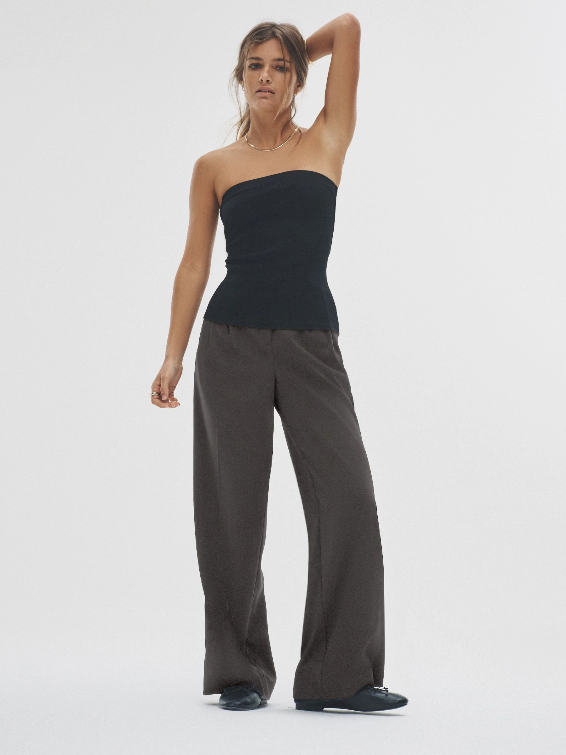 Zwart/grijs - The Set 2 Pack Wide Leg Pleated Trousers