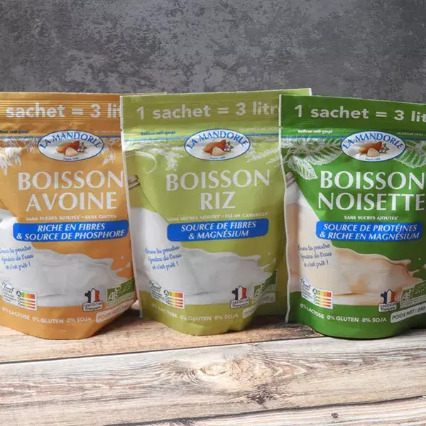 Bebida vegetal em pó de arroz orgânico La Mandorle 240g
