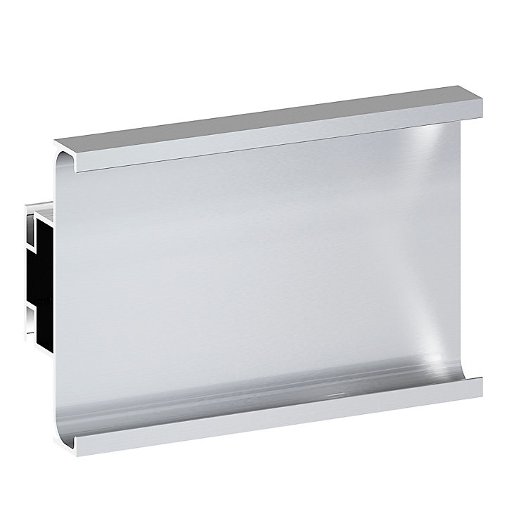 Rail central de colonne acier brossé H. 237 cm Caraway Innovo GoodHome