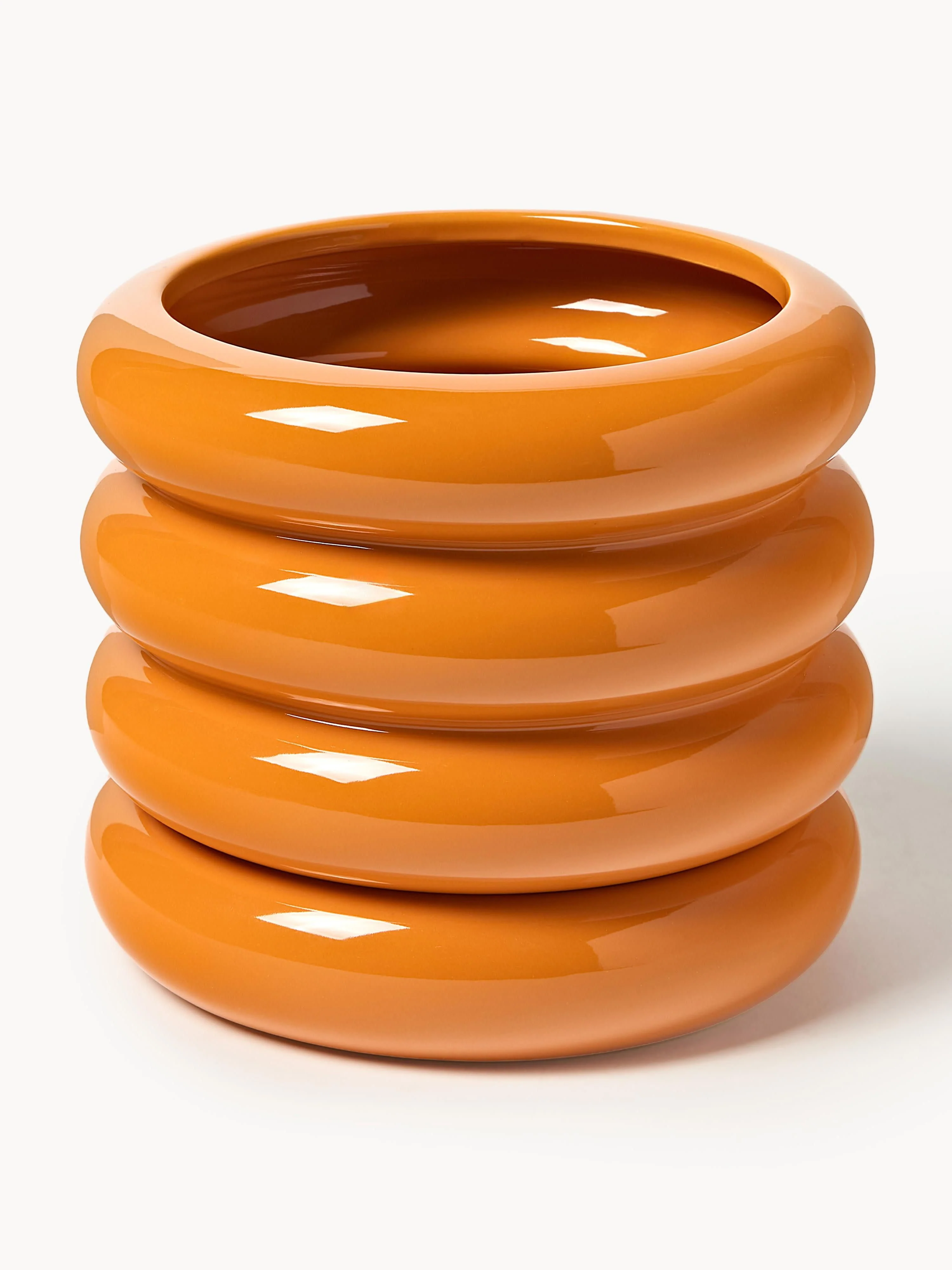 Kleine plantenpot Rudi van keramiek, H 16 cm
