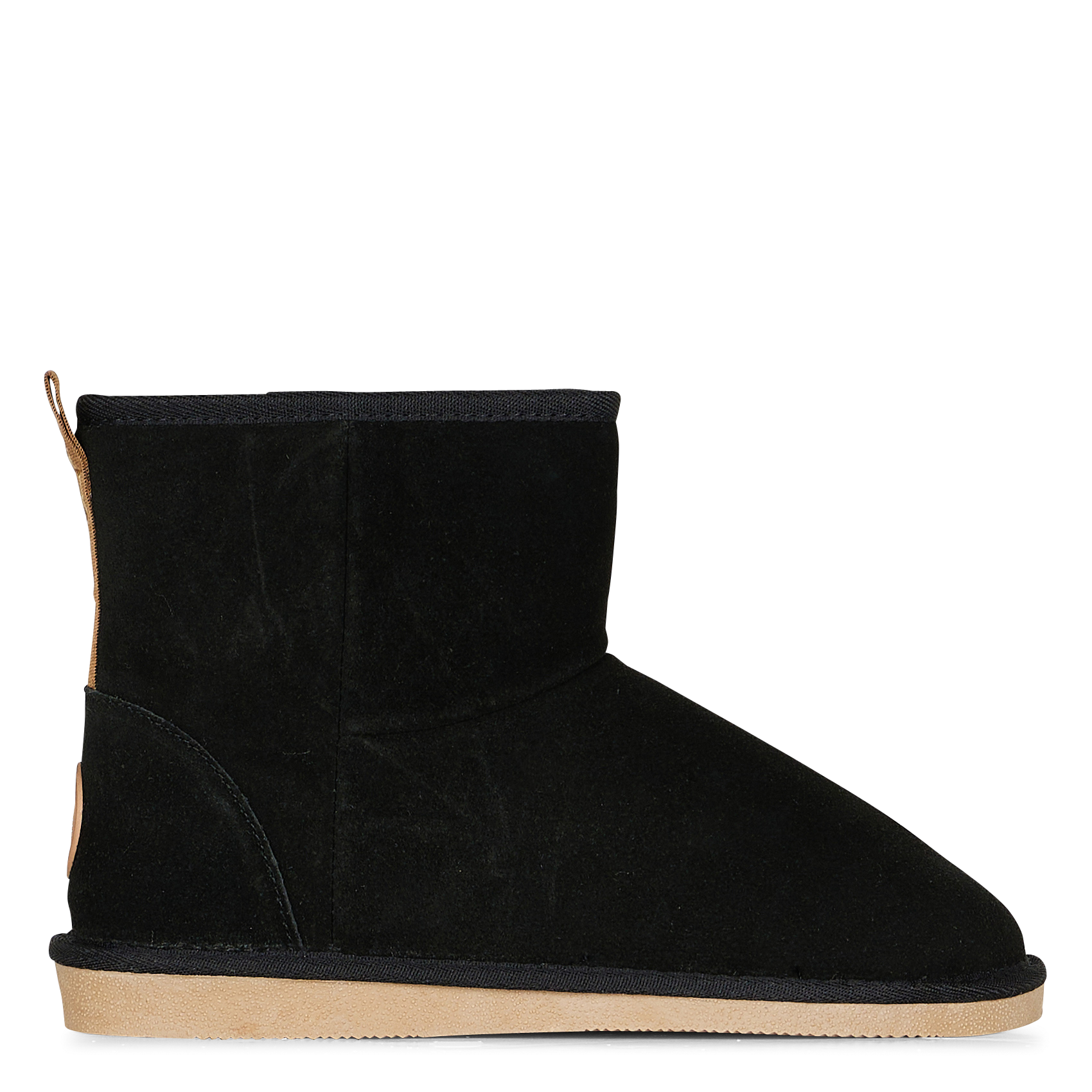 CHILLOU - Bottines fourrées en cuir velours | Noir