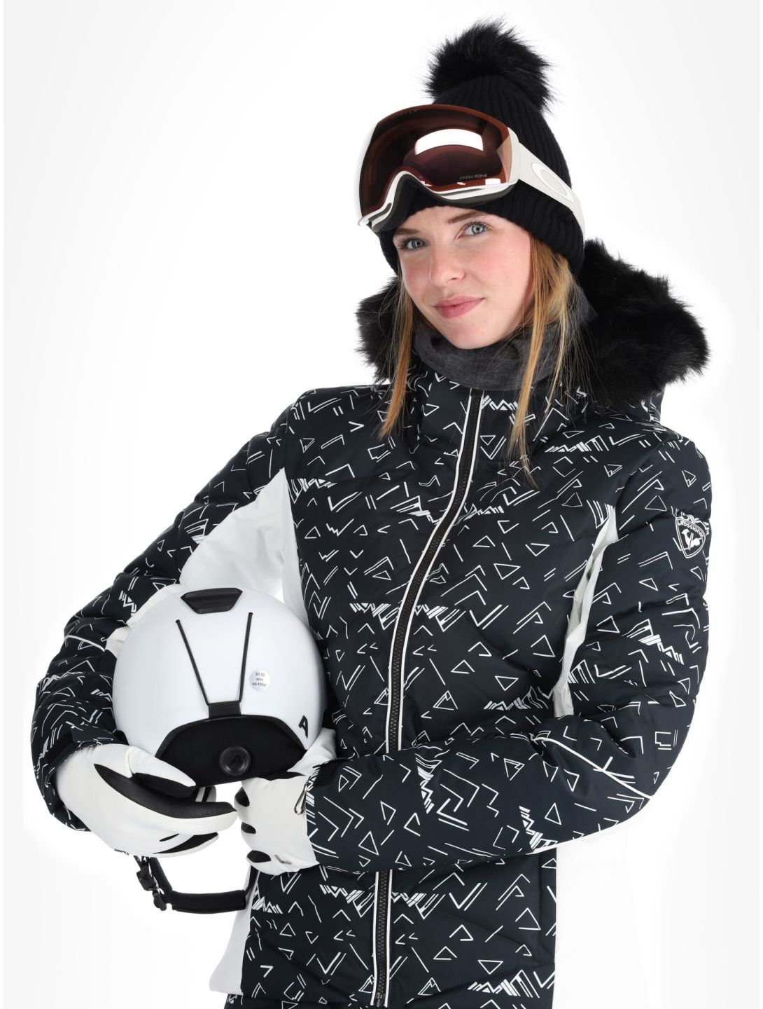 W Staci Print Puffy ski-jas dames
