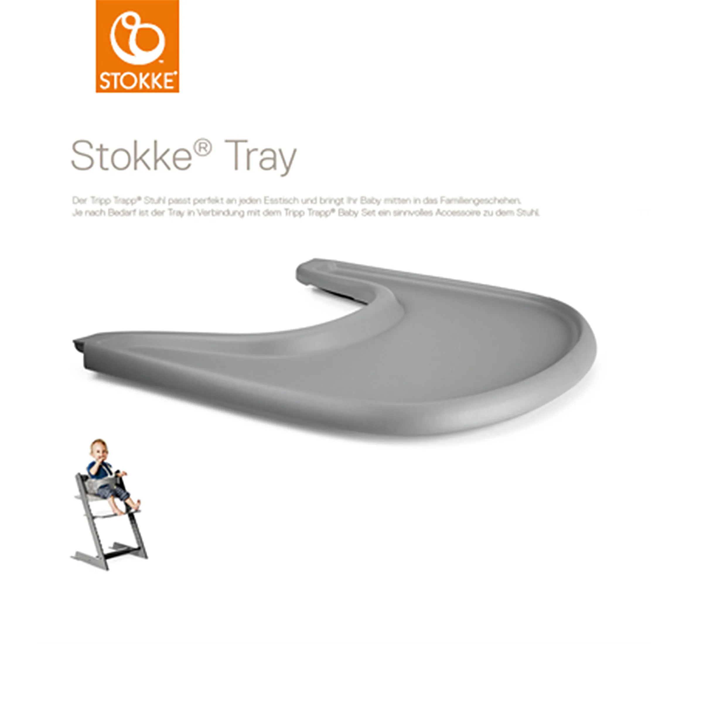 Stokke® - TRIPP TRAPP® Tray Hochstuhltisch Storm Grey