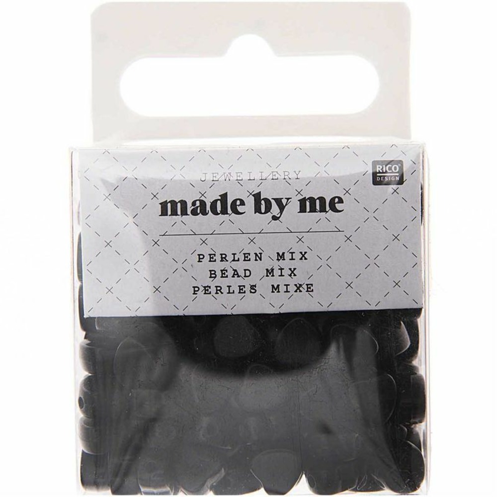 165 perles coeur 5 x 7 mm - noir