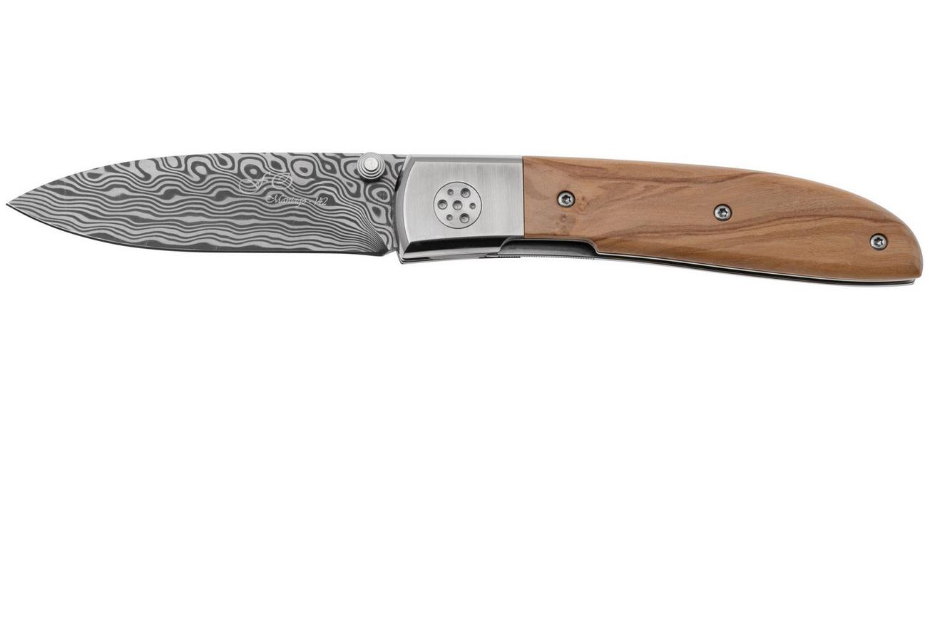 FOX Knives Elite FX-273-DOL Damasteel Super Dense Twist Damascus, Olive Wood, herenmes