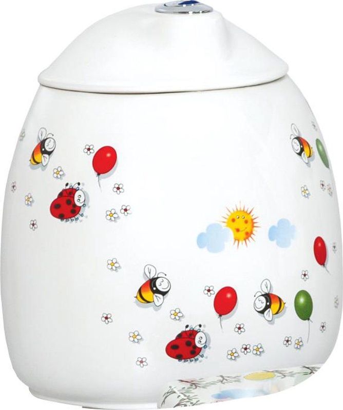 Boss & Wessing - Flower - Reservoir Kindertoilet - Keramiek - Kleurrijk Design