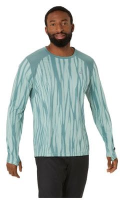 Maillot manches longues Asics Road All Over Print Vert Homme