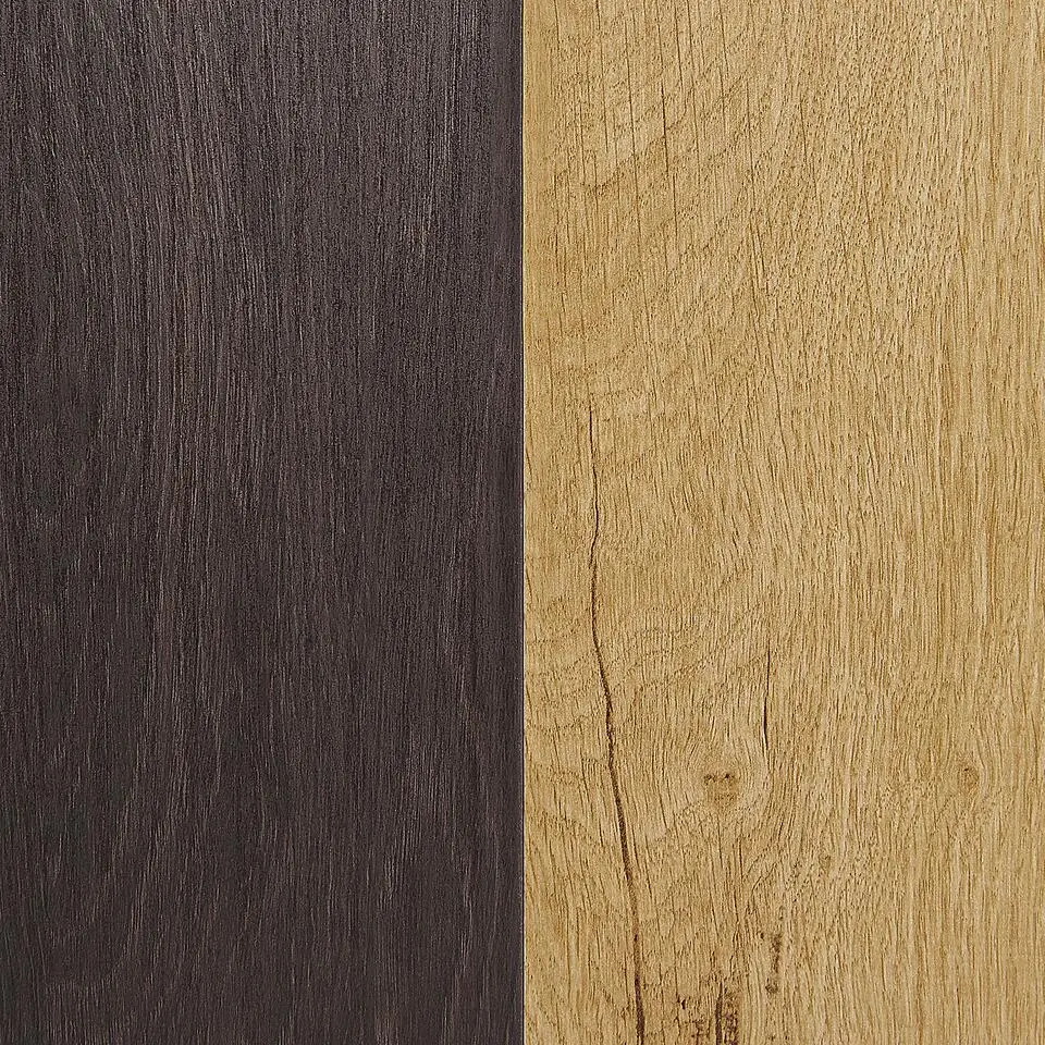 ELDA - Sideboard - Lichte houtkleur/Donkerbruin - MDF