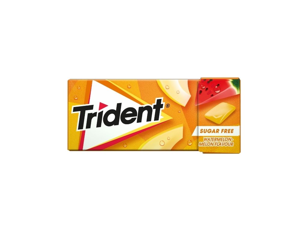 PASTILHAS TRIDENT ELÁSTICAS MELÃO MELANCIA 14.5G