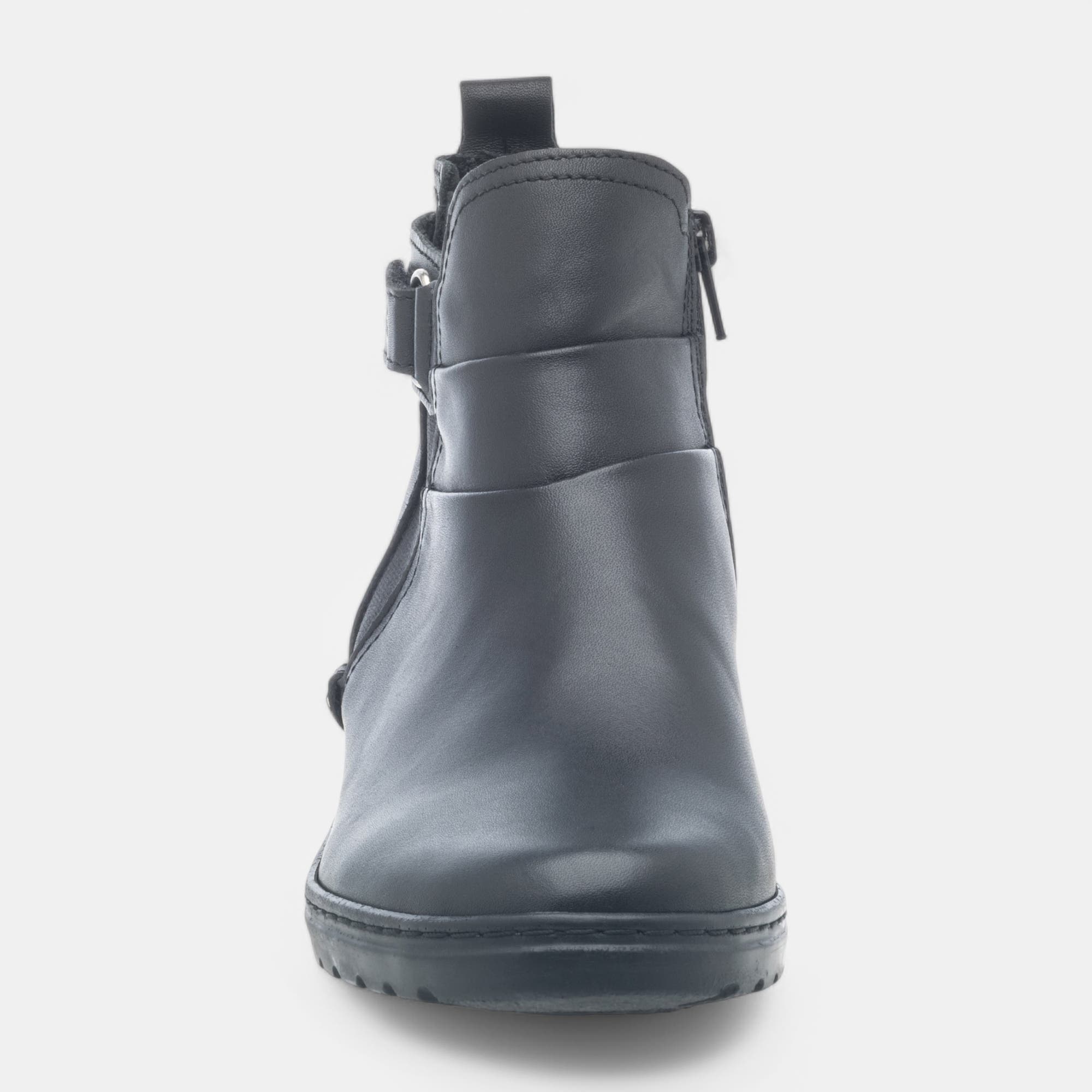Bottines pieds sensibles Femme en cuir noir