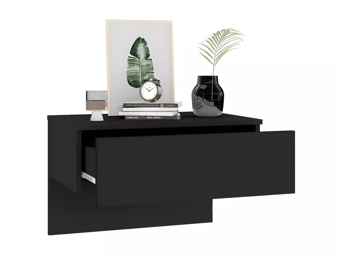 Table de chevet murale Noir