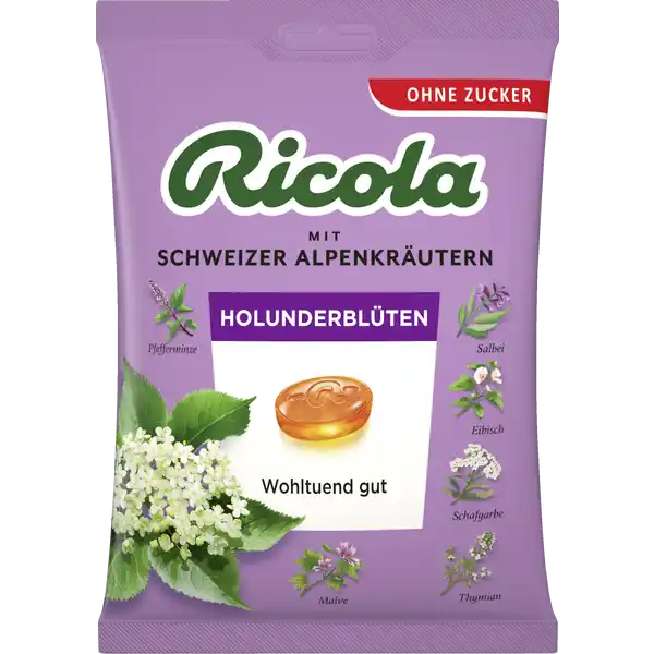 Holunderblüten Bonbons zuckerfrei 75g