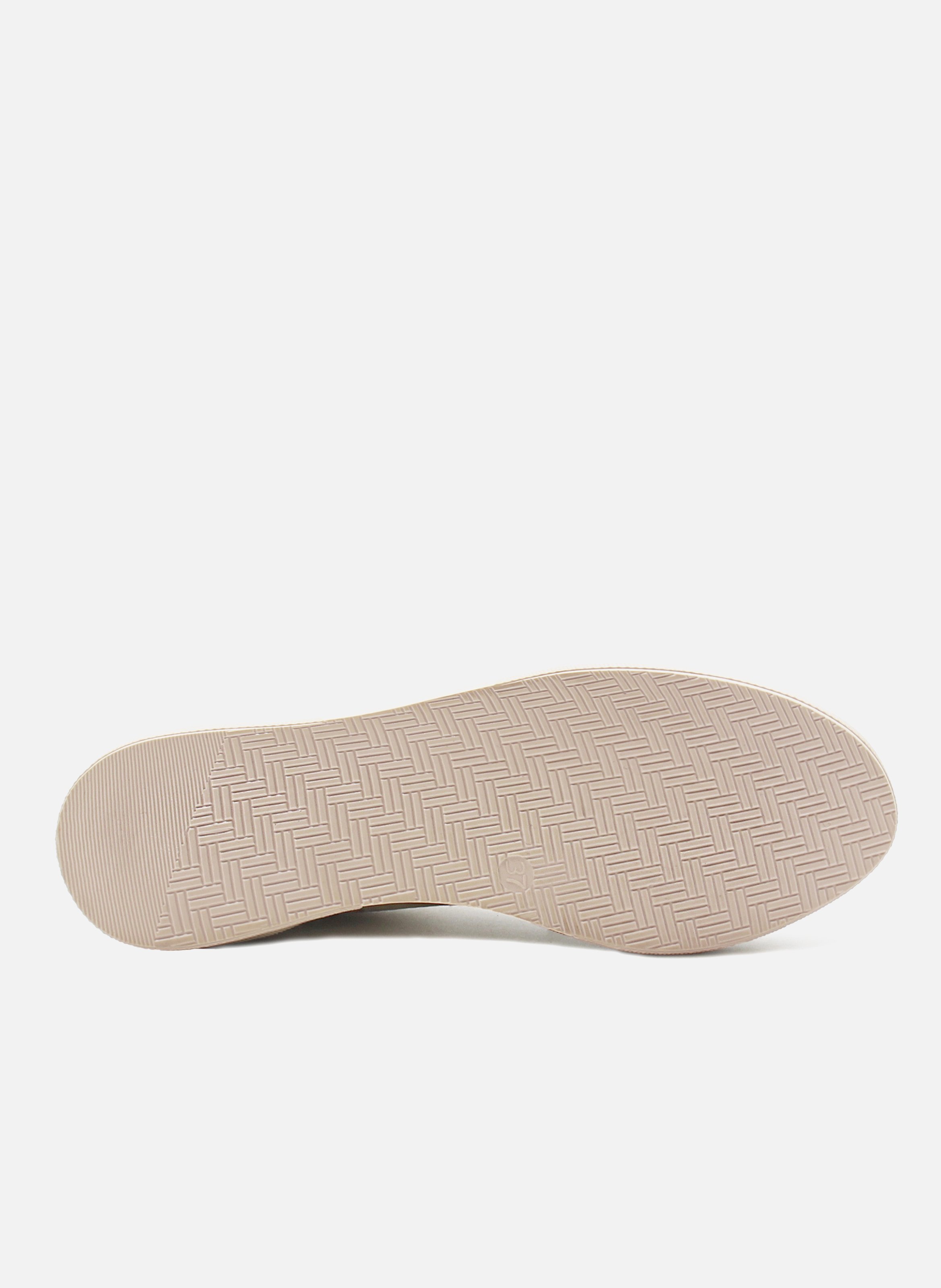Tennis lacet cuir métalisé | Doré