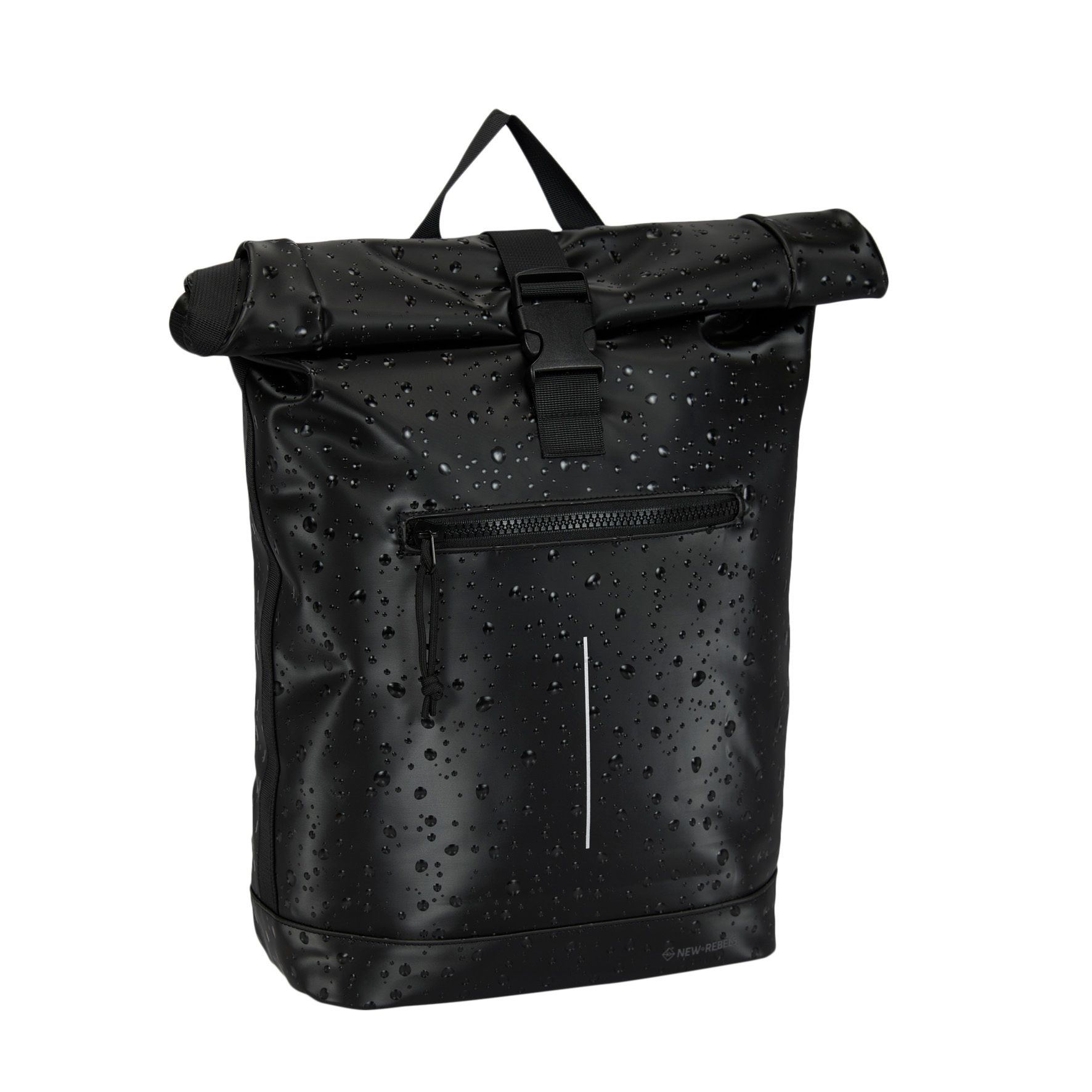 New Rebels Droplets New York Rolltop Backpack Black
