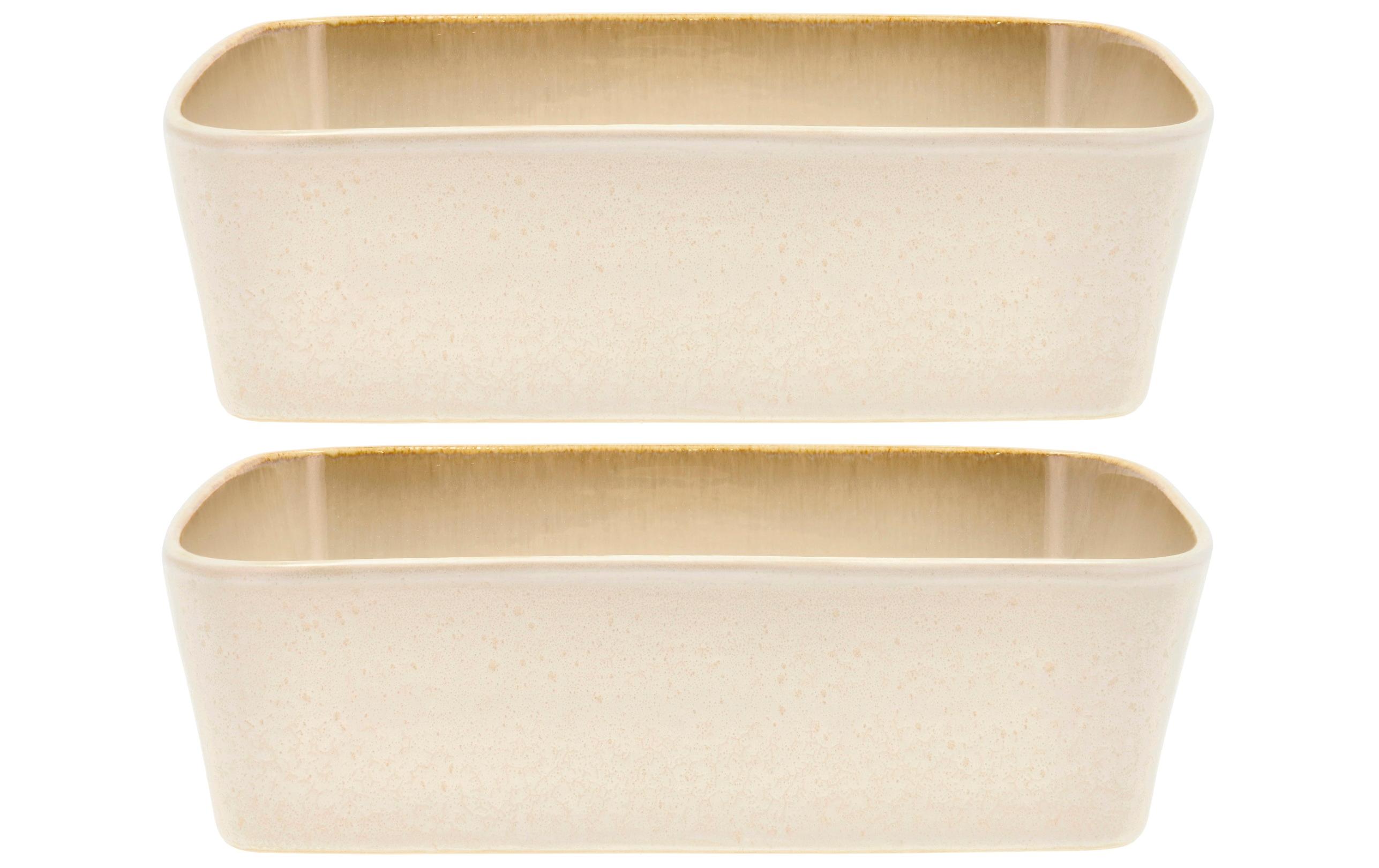 Schale Gastro 28 cm x 21 cm, 2 Stück, CrèmeSchalen Set aus Steinzeug