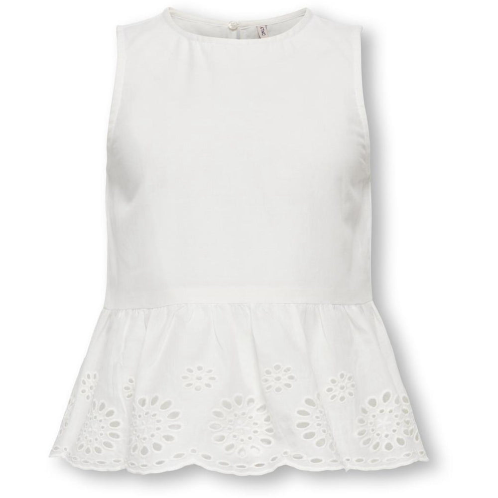 Køb kids ONLY Cloud Dancer Kogbondi Life S/L Emb Top Wvn