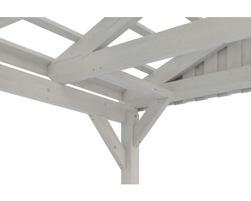 SKAN Holz dubbele carport Fichtelberg 618 x 566 cm wit